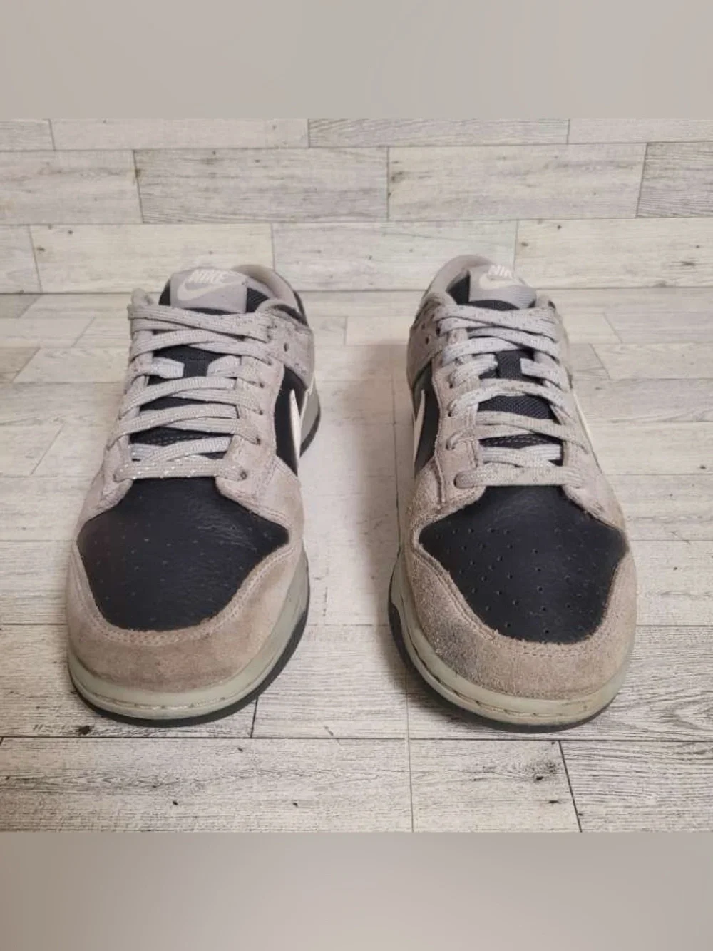Men’s Nike Dunk Low Light Smoke Gray Anthracite Suede Sneakers Shoes Size 7.5